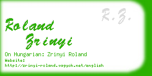 roland zrinyi business card